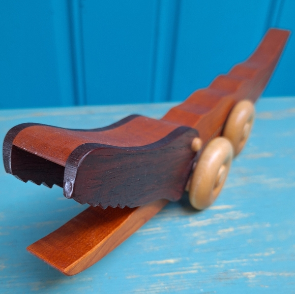 Wood Alligator Mascot Crocodile Gator Lover Gift Handmade Wooden Toy Home Decor - Picture 15 of 15